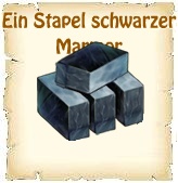 Ein Stapel schwarzer Marmor